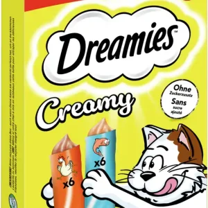 Begrenztes Angebot Dreamies Creamy Huhn, Lachs 12x10 g